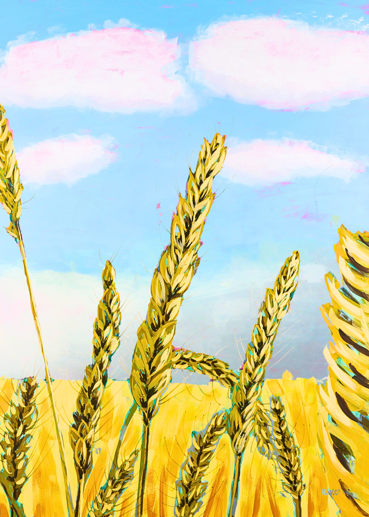Wonderful Wheat Print - Hannah Woods