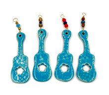 Load image into Gallery viewer, Blue Textured Guitar Ornament
