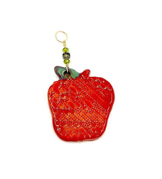 Apple Shaped Textured Ornaments