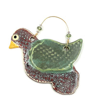 Load image into Gallery viewer, Large Purple and Green Bird Ornament
