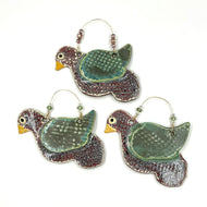 Large Purple and Green Bird Ornament