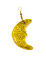 Load image into Gallery viewer, Yellow Textured Crescent Moon Ornament
