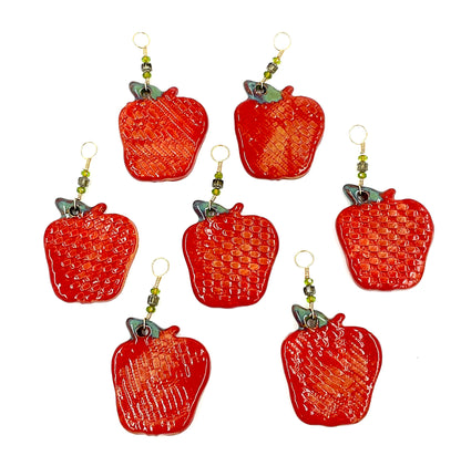Apple Shaped Textured Ornaments