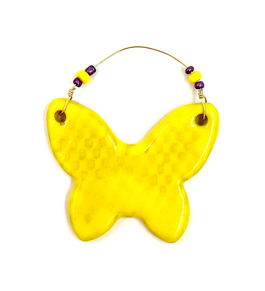 Yellow Butterfly Ornament