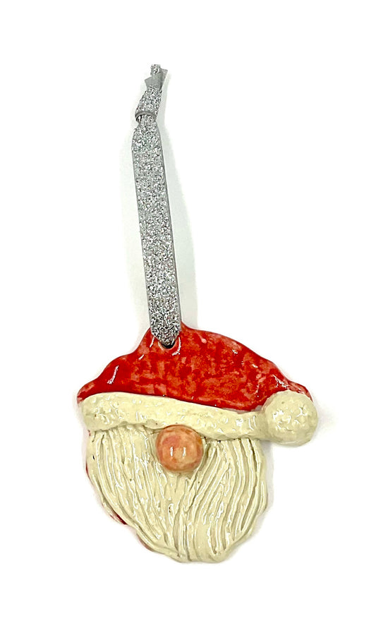 Santa Gnome Head Ornament