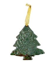 Load image into Gallery viewer, Large Metallic Green Christmas Tree Ornament
