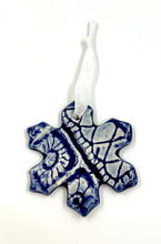 Load image into Gallery viewer, Blue Textured Snowflake Ornament
