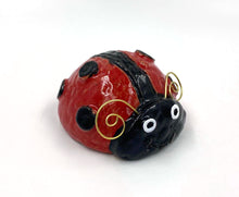 Load image into Gallery viewer, Fancy Lady Bug with Wire Antennas
